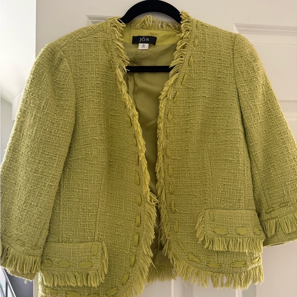 JON Green Textured Blazer